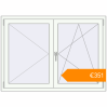 Pricing Tilt-and-Turn 1400x1000 mm KORSA ENERGY-SAVING (SYNEGO MD) BLACK_CHERRY external. Price: €350.63