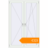 Pricing Tilt-and-Turn 1300x2000 mm KORSA ENERGY-SAVING (SYNEGO MD) RAL 9016 Traffic white two-sided. Price: €323.22