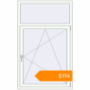 Pricing Tilt-and-Turn 1020x1650 mm KORSA STANDARD (Euro 70) RAL 9016 Traffic white two-sided. Price: $193.61