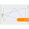 Pricing Tilt-and-Turn 980x660 mm KORSA STANDARD (Euro 70) RAL 9016 Traffic white two-sided. Price: €78.25