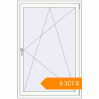 Pricing Tilt-and-Turn 1000x1500 mm KORSA ENERGY-SAVING (SYNEGO MD) RAL 9016 Traffic white two-sided. Price: ₴8,306.74
