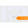 Pricing Tilt-and-Turn 2430x1460 mm KORSA BASE (Euro-Design 60) RAL 9016 Traffic white two-sided. Price: ₴14,733.05
