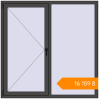 Pricing Tilt-and-Turn 1550x1550 mm KORSA BRILLANT BASALT_GREY two-sided. Price: ₴16,159.45