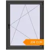 Pricing Tilt-and-Turn 1000x1300 mm KORSA STANDARD (Euro 70) BASALT_GREY two-sided. Price: €205.69