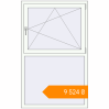 Pricing Tilt-and-Turn 1000x1600 mm KORSA STANDARD-RENOVATION (Euro 70) RAL 9016 Traffic white two-sided. Price: ₴9,524.32