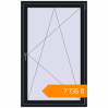 Pricing Tilt-and-Turn 1000x1600 mm KORSA BASE (Euro-Design 60) BLACK_COOL_110L-2 two-sided. Price: ₴7,735.47