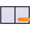 Pricing Tilt-and-Turn 1524x914 mm KORSA BRILLANT BLACK_COOL_110L-2 two-sided. Price: ₴6,900.36