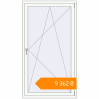 Pricing Tilt-and-Turn 1000x1800 mm KORSA ENERGY-SAVING (SYNEGO MD) RAL 9016 Traffic white two-sided. Price: ₴9,361.55