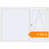 Pricing Tilt-and-Turn 2100x1500 mm KORSA STANDARD (Euro 70) RAL 9016 Traffic white two-sided. Price: ₴12,882.01