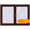 Pricing Tilt-and-Turn 1400x1000 mm KORSA ENERGY-SAVING (SYNEGO MD) BLACK_CHERRY two-sided. Price: $406.85