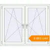 Pricing Tilt-and-Turn 1300x1100 mm KORSA STANDARD (Euro 70) RAL 9016 Traffic white two-sided. Price: ₴6,662.79