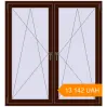 Pricing Tilt-and-Turn 1450x1570 mm KORSA STANDARD (Euro 70) BLACK_CHERRY two-sided. Price: 13 141.67 UAH