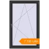 Pricing Tilt-and-Turn 1000x1600 mm KORSA BASE (Euro-Design 60) BLACK_STRUCTURAL two-sided. Price: ₴7,735.47