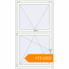 Pricing Tilt-and-Turn 1000x1800 mm KORSA BASE (Euro-Design 60) RAL 9016 Traffic white two-sided. Price: 172.89 USD