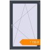 Pricing Tilt-and-Turn 1000x1600 mm KORSA BASE (Euro-Design 60) ANTHRACITE_GREY_STRUKTURAL two-sided. Price: ₴7,735.47