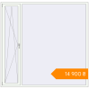 Pricing Tilt-and-Turn 2160x2100 mm KORSA Altest Pony 375 RAL 9016 Traffic white two-sided. Price: ₴14,900.39