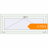 Pricing Tilt-and-Turn 1260x510 mm KORSA BASE (Euro-Design 60) RAL 9016 Traffic white two-sided. Price: ₴4,277.73