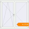 Pricing Tilt-and-Turn 1500x1500 mm KORSA ENERGY-SAVING (SYNEGO MD) RAL 9016 Traffic white two-sided. Price: ₴14,378.26
