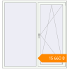 Pricing Tilt-and-Turn 1640x1730 mm KORSA ENERGY-SAVING (SYNEGO MD) RAL 9016 Traffic white two-sided. Price: ₴15,660.44