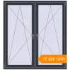 Pricing Tilt-and-Turn 1450x1570 mm KORSA STANDARD (Euro 70) ANTHRACITE_GREY_STRUKTURAL two-sided. Price: ₴15,559.79