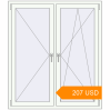 Pricing Tilt-and-Turn 1300x1500 mm KORSA STANDARD (Euro 70) RAL 9016 Traffic white two-sided. Price: $207.12