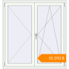 Pricing Tilt-and-Turn 1300x1390 mm KORSA ENERGY-SAVING (SYNEGO MD) RAL 9016 Traffic white two-sided. Price: ₴10,592.89