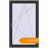 Pricing Tilt-and-Turn 1000x1600 mm KORSA BASE (Euro-Design 60) BLACK_STRUCTURAL two-sided. Price: ₴9,282.57
