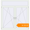Pricing Tilt-and-Turn 1650x1745 mm KORSA BRILLANT RAL 9016 Traffic white two-sided. Price: ₴14,552.95