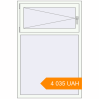 Pricing Tilt-and-Turn 1000x1500 mm KORSA BASE (Euro-Design 60) RAL 9016 Traffic white two-sided. Price: 4 035.33 UAH