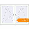 Pricing Tilt-and-Turn 1835x1300 mm KORSA ENERGY-SAVING (SYNEGO MD) RAL 9016 Traffic white two-sided. Price: ₴14,330.56