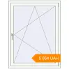 Pricing Tilt-and-Turn 1000x1300 mm KORSA STANDARD (Euro 70) RAL 9016 Traffic white two-sided. Price: ₴5,863.50