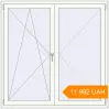 Pricing Tilt-and-Turn 1500x1500 mm KORSA ENERGY-SAVING (SYNEGO MD) RAL 9016 Traffic white two-sided. Price: ₴11,981.88