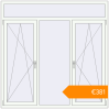 Pricing Tilt-and-Turn 1800x1800 mm KORSA BRILLANT RAL 9016 Traffic white two-sided. Price: €381.11