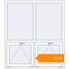 Pricing Tilt-and-Turn 1300x1480 mm KORSA BASE (Euro-Design 60) RAL 9016 Traffic white two-sided. Price: €184.01