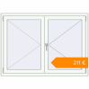 Pricing Tilt-and-Turn 1400x1000 mm KORSA ENERGY-SAVING (SYNEGO MD) RAL 9016 Traffic white two-sided. Price: €211.02