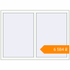 Pricing Tilt-and-Turn 1435x1028 mm KORSA ENERGY-SAVING (SYNEGO MD) RAL 9016 Traffic white two-sided. Price: ₴6,584.22