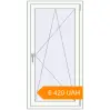 Pricing Tilt-and-Turn 730x1420 mm KORSA ENERGY-SAVING (SYNEGO MD) RAL 9016 Traffic white two-sided. Price: ₴6,420.16