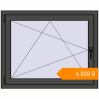 Pricing Tilt-and-Turn 1000x800 mm KORSA STANDARD (Euro 70) BASALT_GREY two-sided. Price: ₴6,888.45