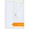 Pricing Tilt-and-Turn 1000x1500 mm KORSA BASE (Euro-Design 60) RAL 9016 Traffic white two-sided. Price: ₴6,041.01
