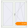 Pricing Tilt-and-Turn 1300x1390 mm KORSA ENERGY-SAVING (SYNEGO MD) RAL 9016 Traffic white two-sided. Price: €248.76