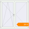 Pricing Tilt-and-Turn 1500x1500 mm KORSA ENERGY-SAVING (SYNEGO MD) RAL 9016 Traffic white two-sided. Price: €281.09