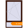 Pricing Tilt-and-Turn 1140x1870 mm KORSA BASE (Euro-Design 60) BLACK_CHERRY two-sided. Price: ₴16,138.98