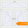 Pricing Tilt-and-Turn 1500x1500 mm KORSA STANDARD (Euro 70) RAL 9016 Traffic white two-sided. Price: ₴12,779.13