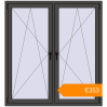 Pricing Tilt-and-Turn 1450x1570 mm KORSA STANDARD (Euro 70) BASALT_GREY two-sided. Price: €353.38