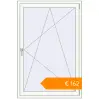 Pricing Tilt-and-Turn 1000x1500 mm KORSA ENERGY-SAVING (SYNEGO MD) RAL 9016 Traffic white two-sided. Price: €162.15