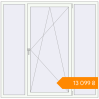 Pricing Tilt-and-Turn 1820x1800 mm KORSA BRILLANT RAL 9016 Traffic white two-sided. Price: ₴13,099.12