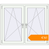 Pricing Tilt-and-Turn 1300x1100 mm KORSA STANDARD (Euro 70) RAL 9016 Traffic white two-sided. Price: €161.43