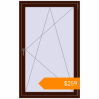 Pricing Tilt-and-Turn 1000x1600 mm KORSA BASE (Euro-Design 60) BLACK_CHERRY two-sided. Price: $259.02