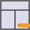 Pricing Tilt-and-Turn 1500x1500 mm KORSA BRILLANT BASALT_GREY two-sided. Price: 8 325.77 UAH