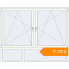 Pricing Tilt-and-Turn 1980x1600 mm KORSA BRILLANT RAL 9016 Traffic white two-sided. Price: ₴17,138.67